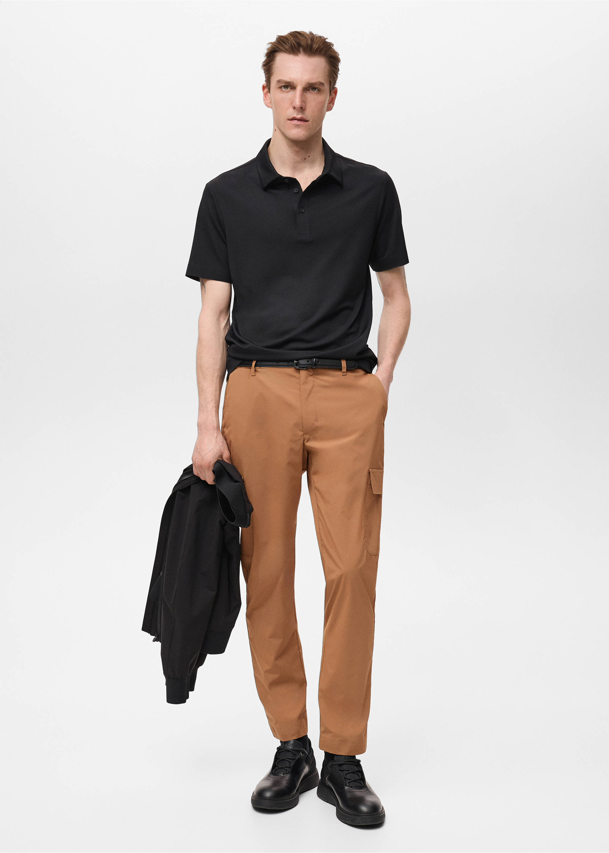 Pantalón cargo termorregulador comfort stretch - Plano general, Marrón tabaco. Ref: 87054390-00.