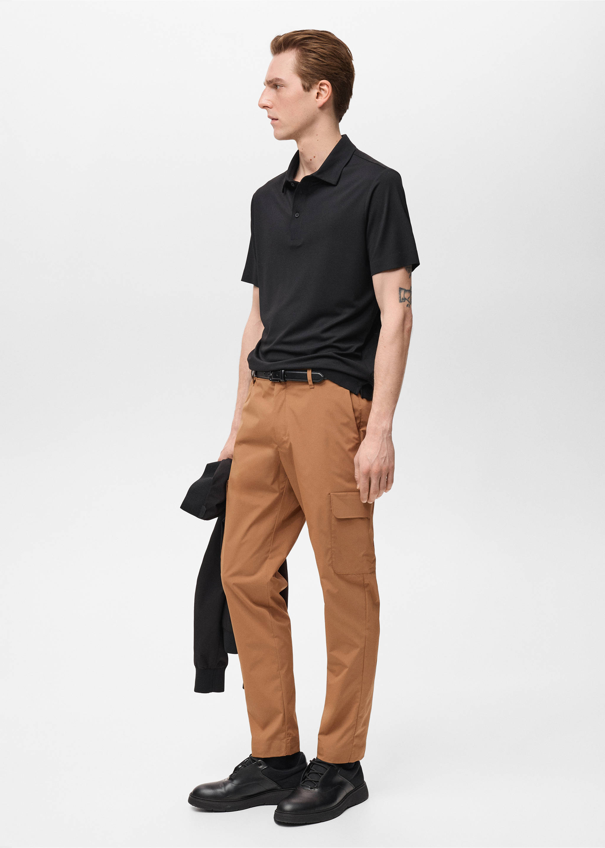 Pantalón cargo termorregulador comfort stretch - Detalle del artículo 2, Marrón tabaco. Ref: 87054390-00.