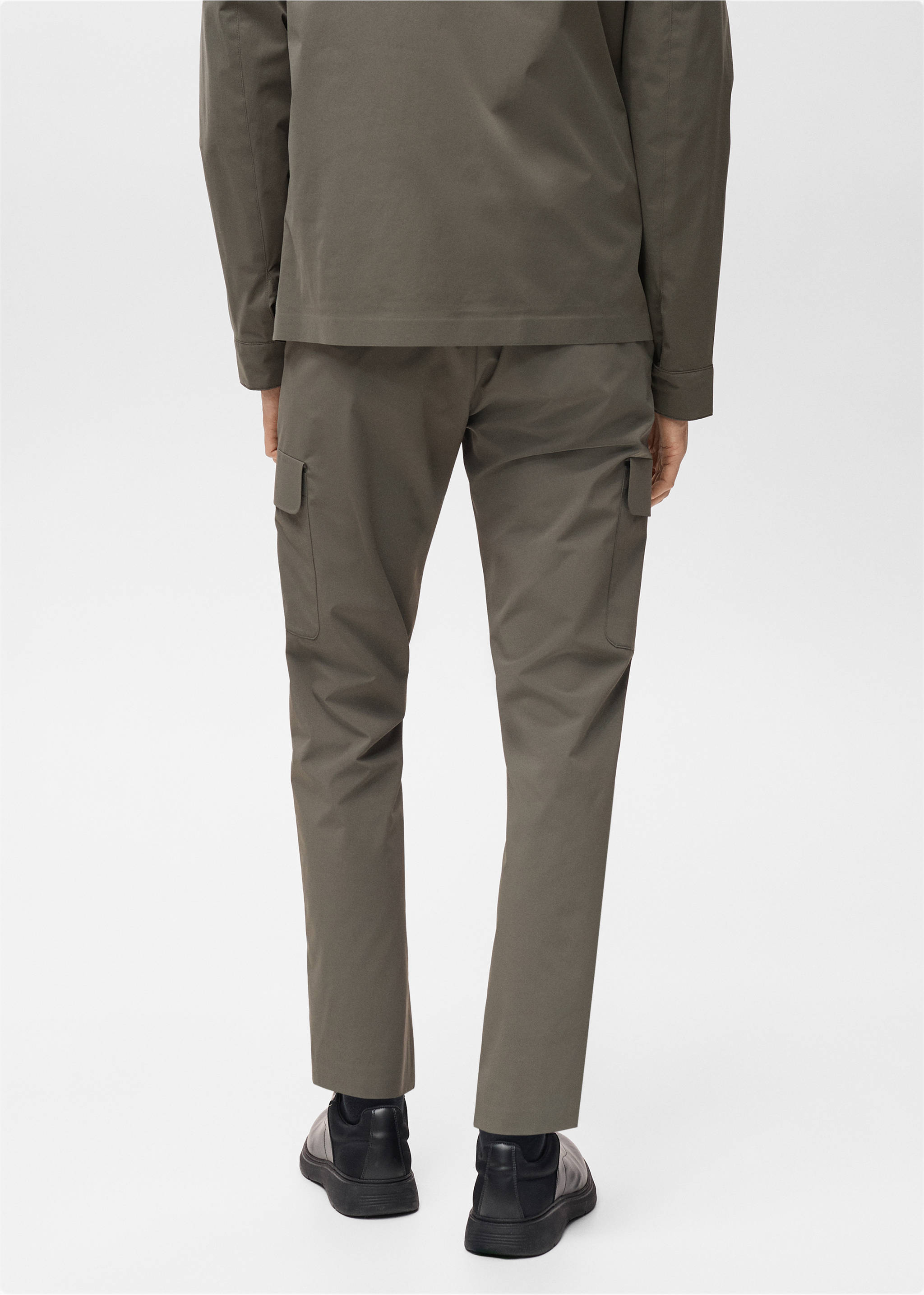 Pantalón cargo termorregulador comfort stretch - Reverso del artículo, Verde medio. Ref: 87054390-00.
