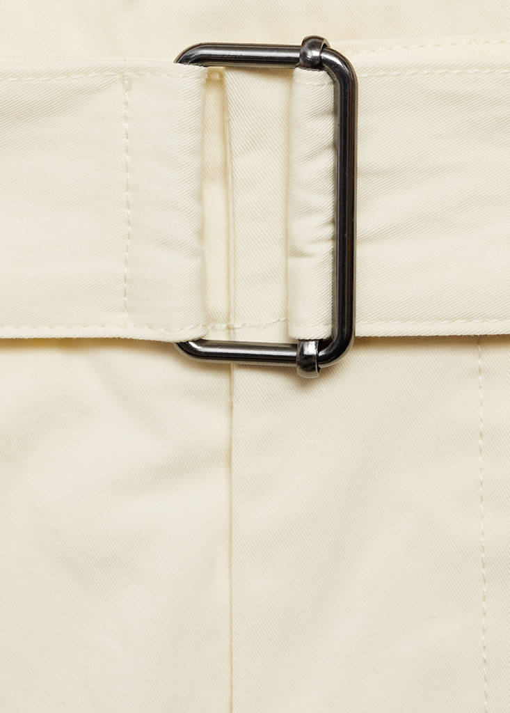 Relaxed-fit trousers with belt — Ecru