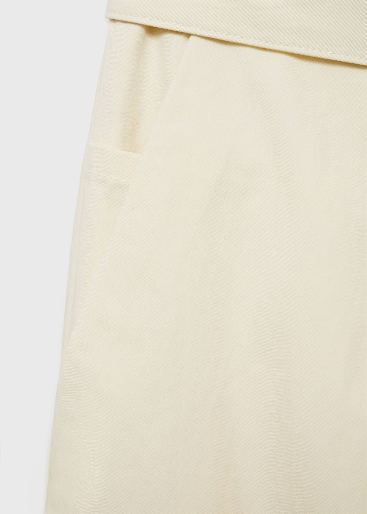 Relaxed-fit trousers with belt — Ecru
