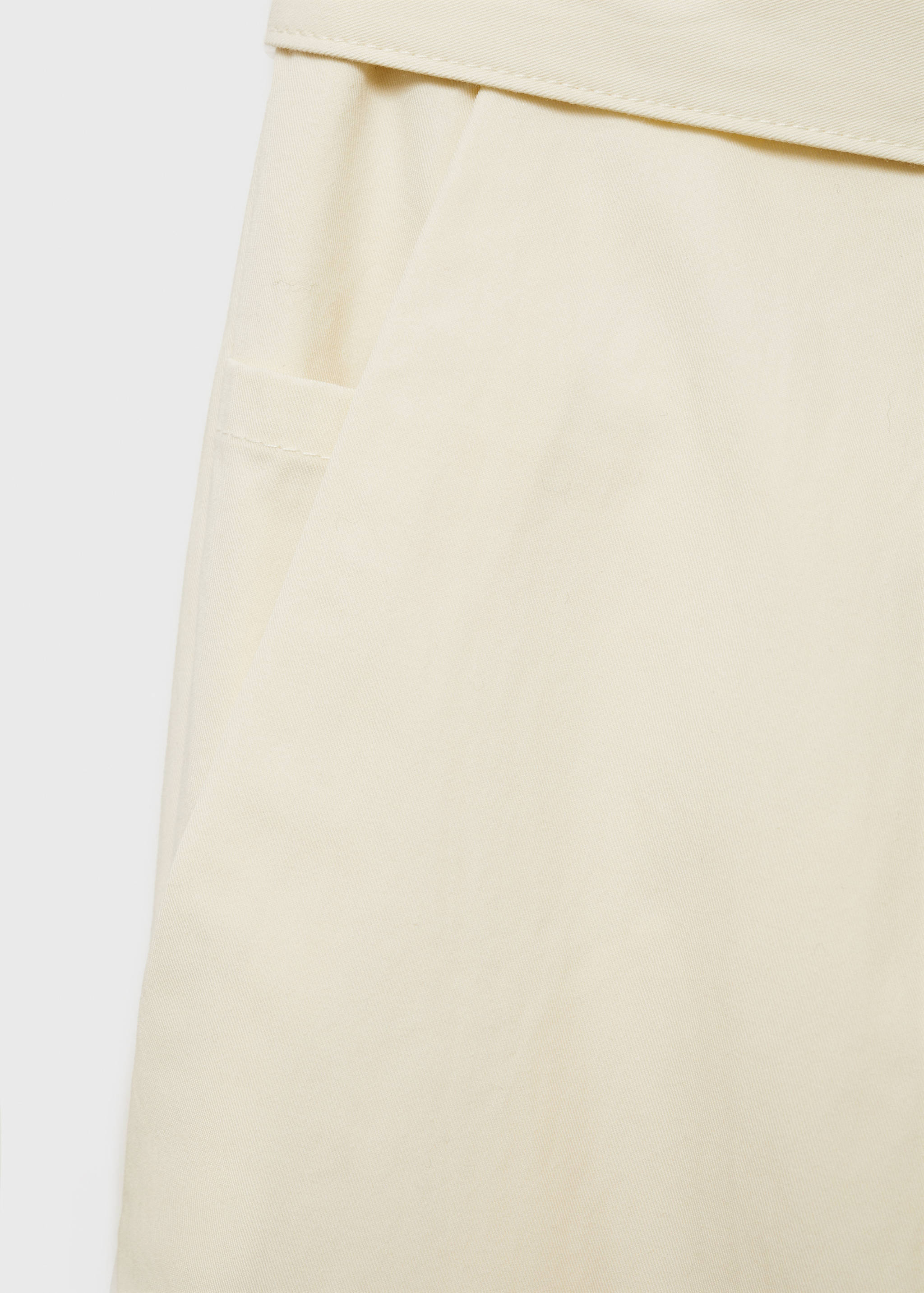 带腰带的宽松版型长裤 - null