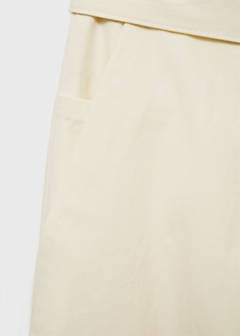 Relaxed-fit trousers with belt — Ecru 10