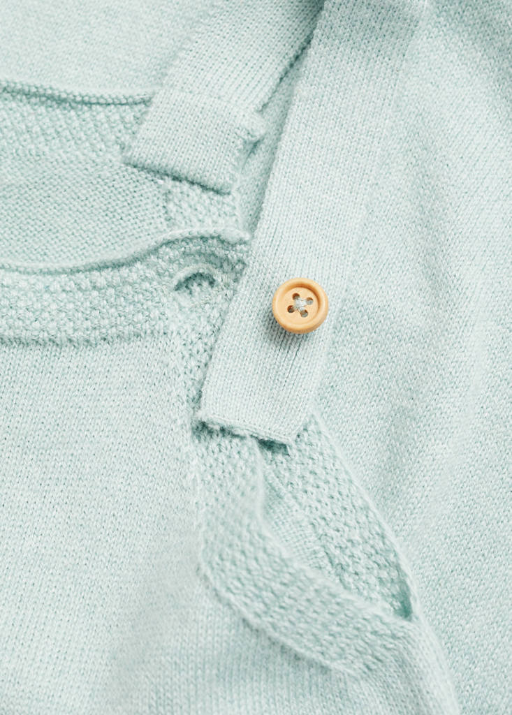 Knitted dungarees — Aqua Green