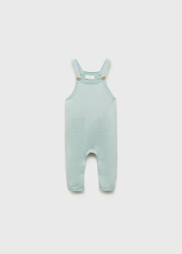Knitted dungarees — Aqua Green