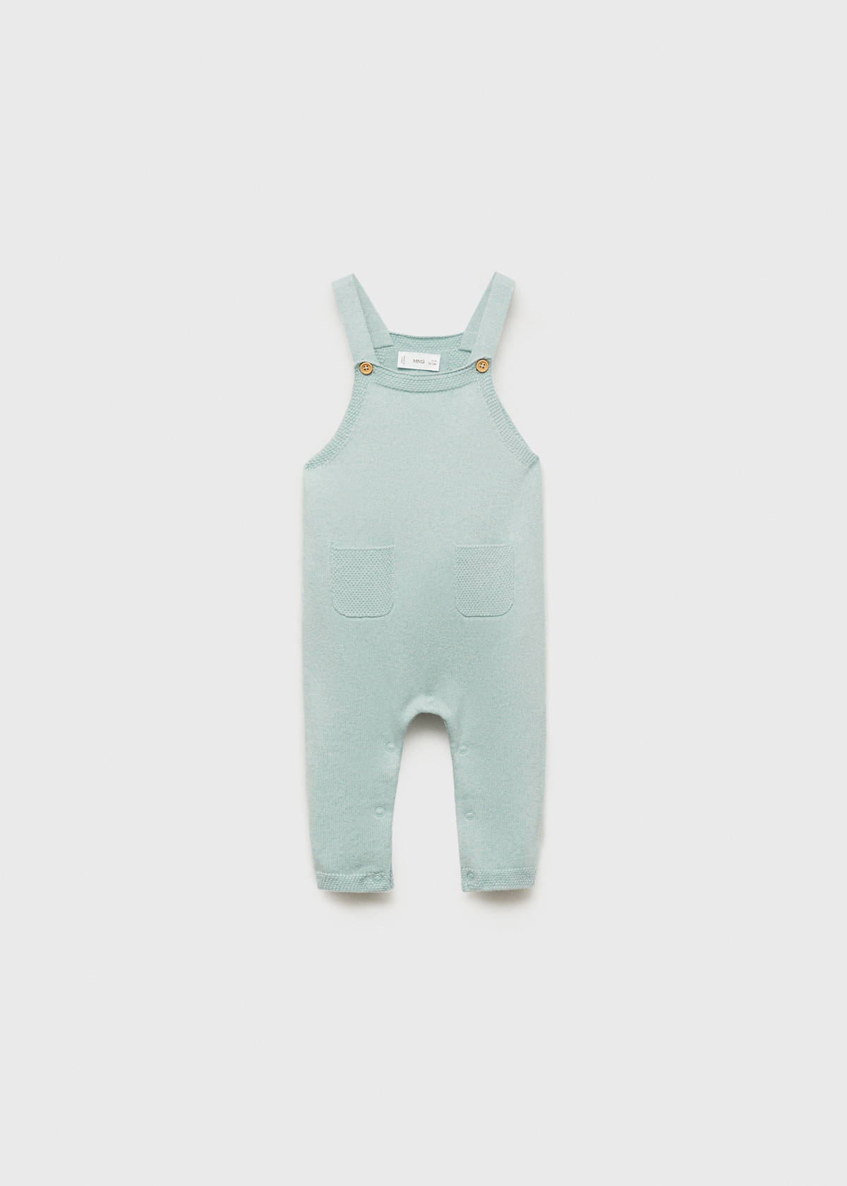 Knitted dungarees — Aqua Green