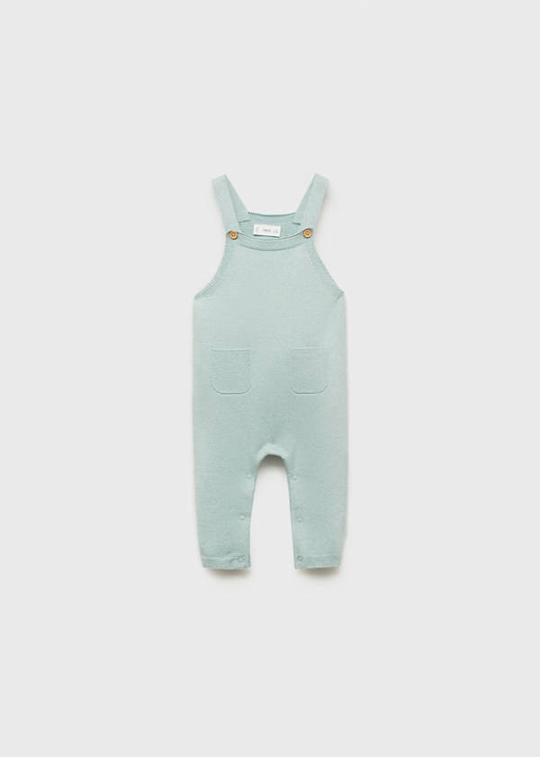 Knitted dungarees — Aqua Green