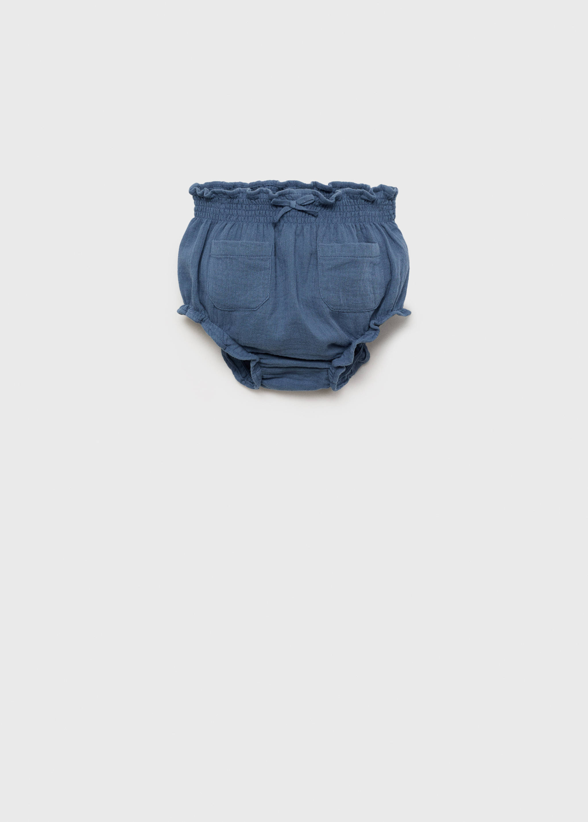 Denim-effect cotton shorts - Article without model