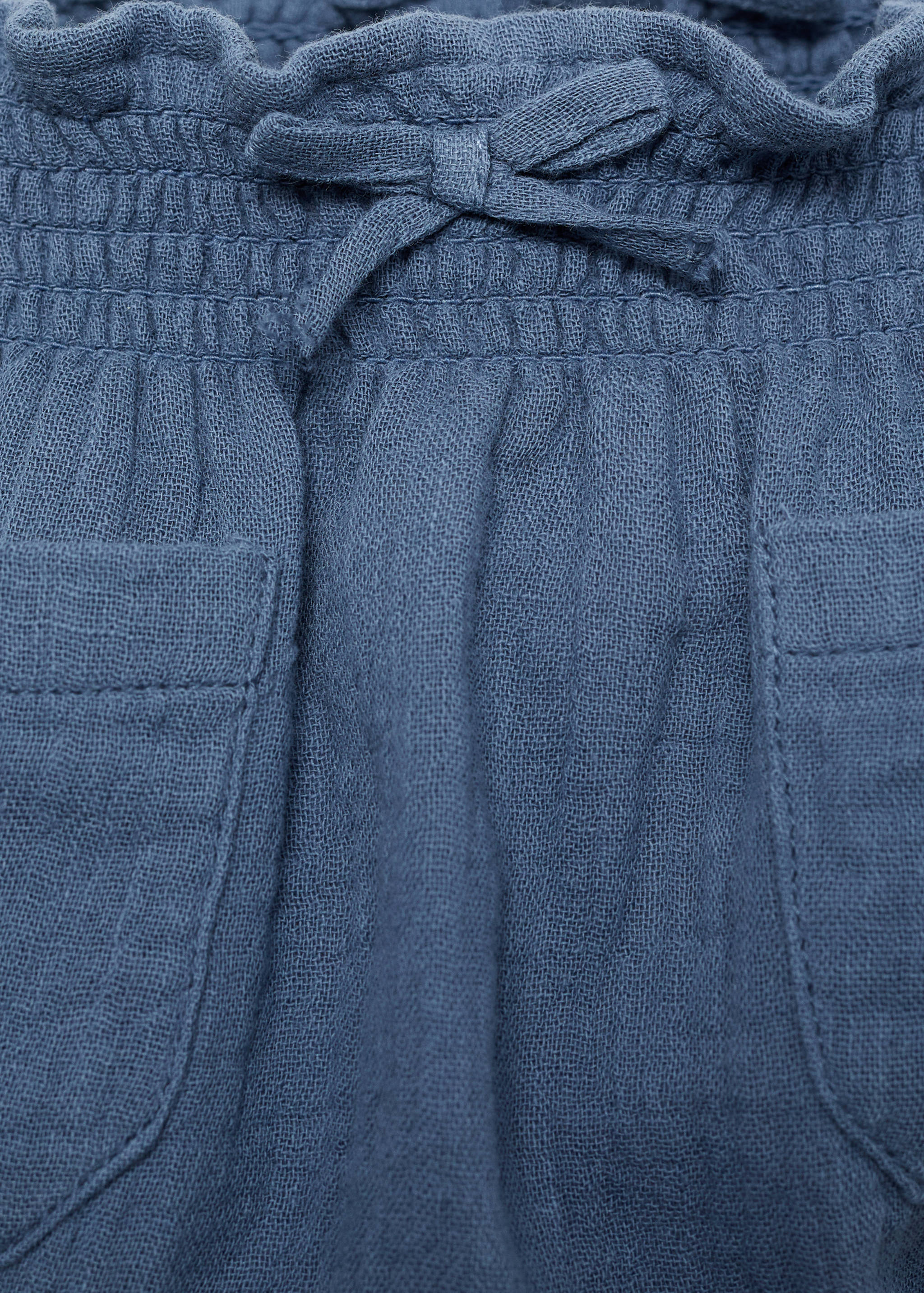 Denim-effect cotton shorts - Details of the article 8