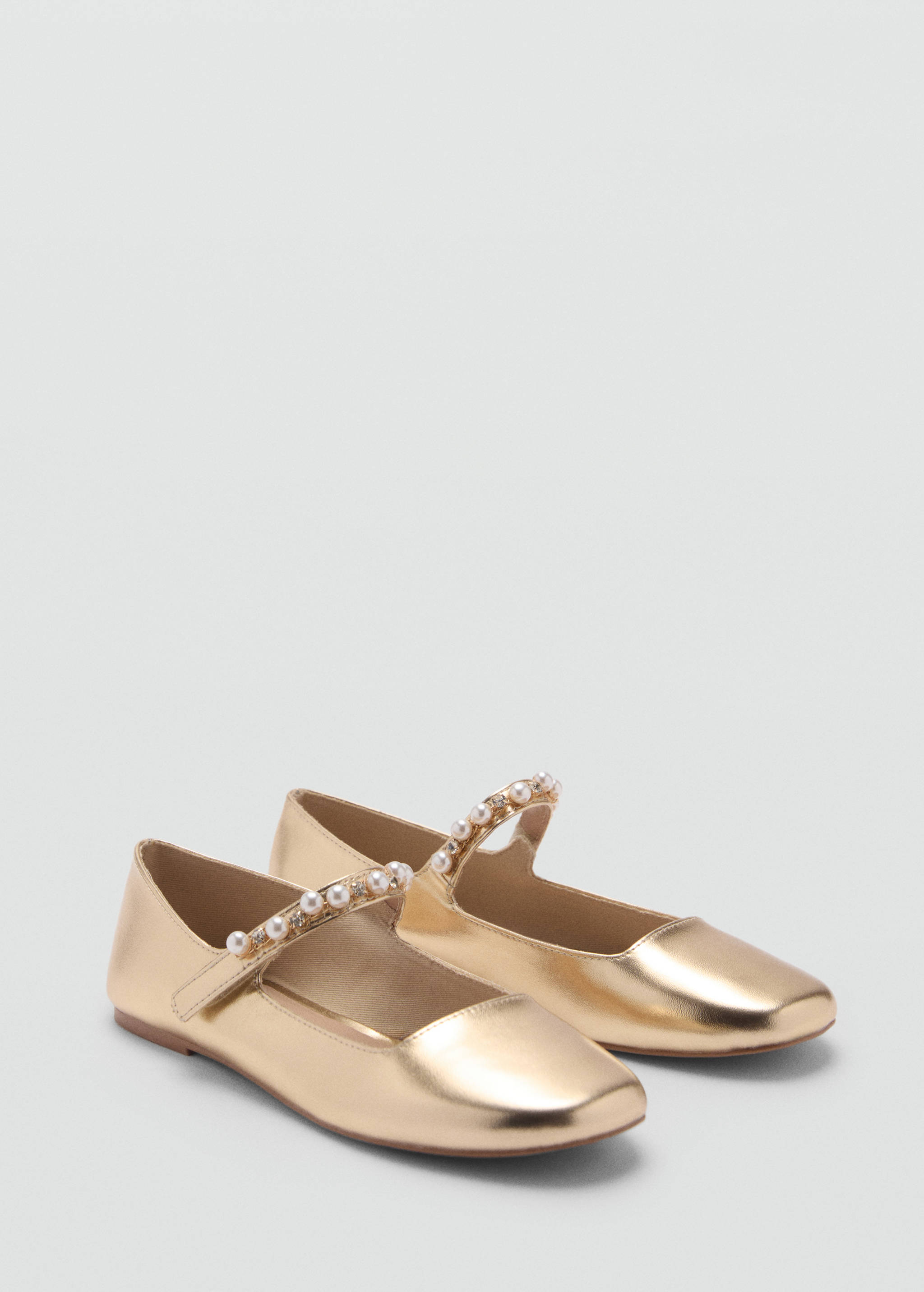 Metallic pearl ballet flats - Medium plane