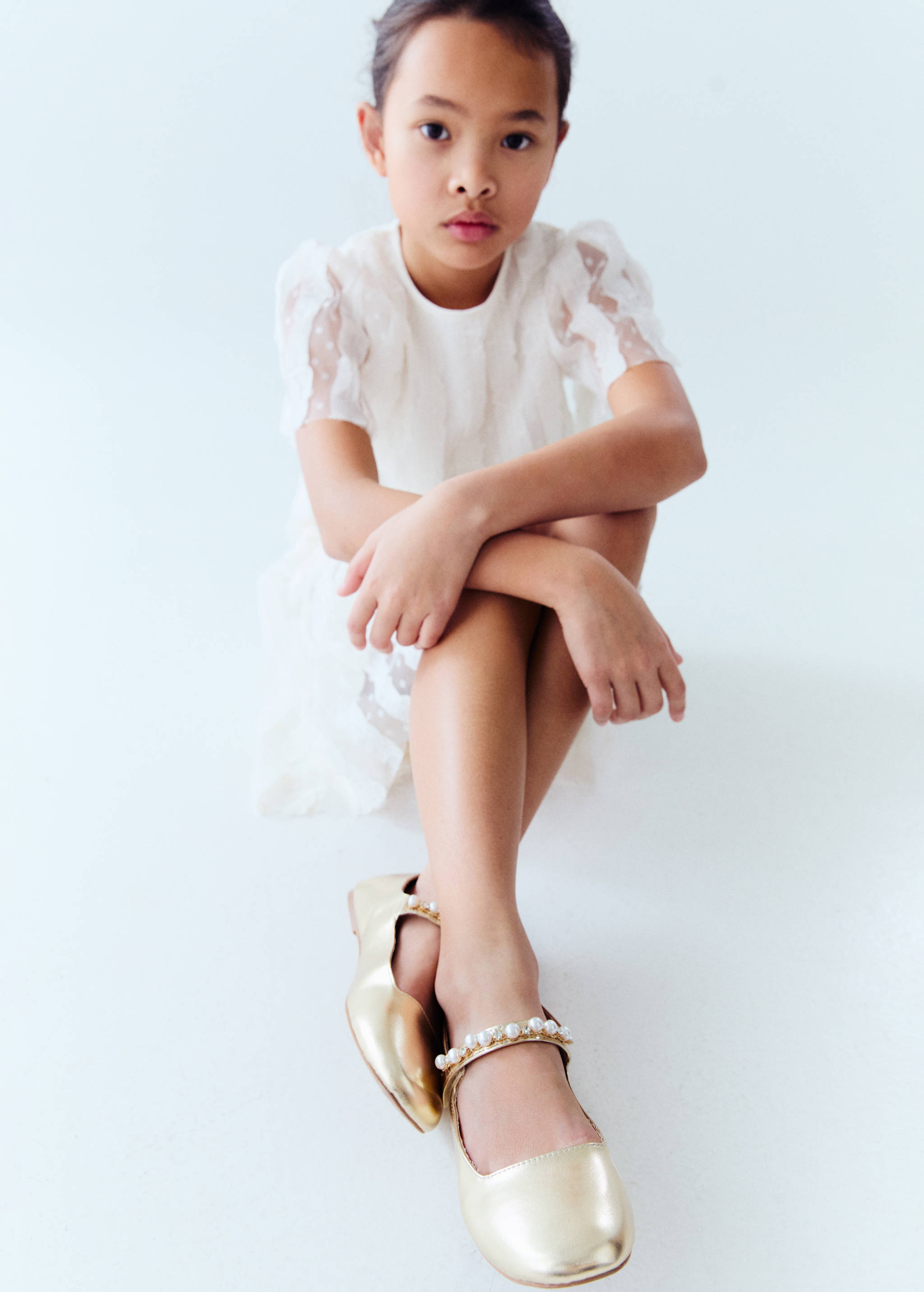 Metallic pearl ballet flats - Details of the article 5