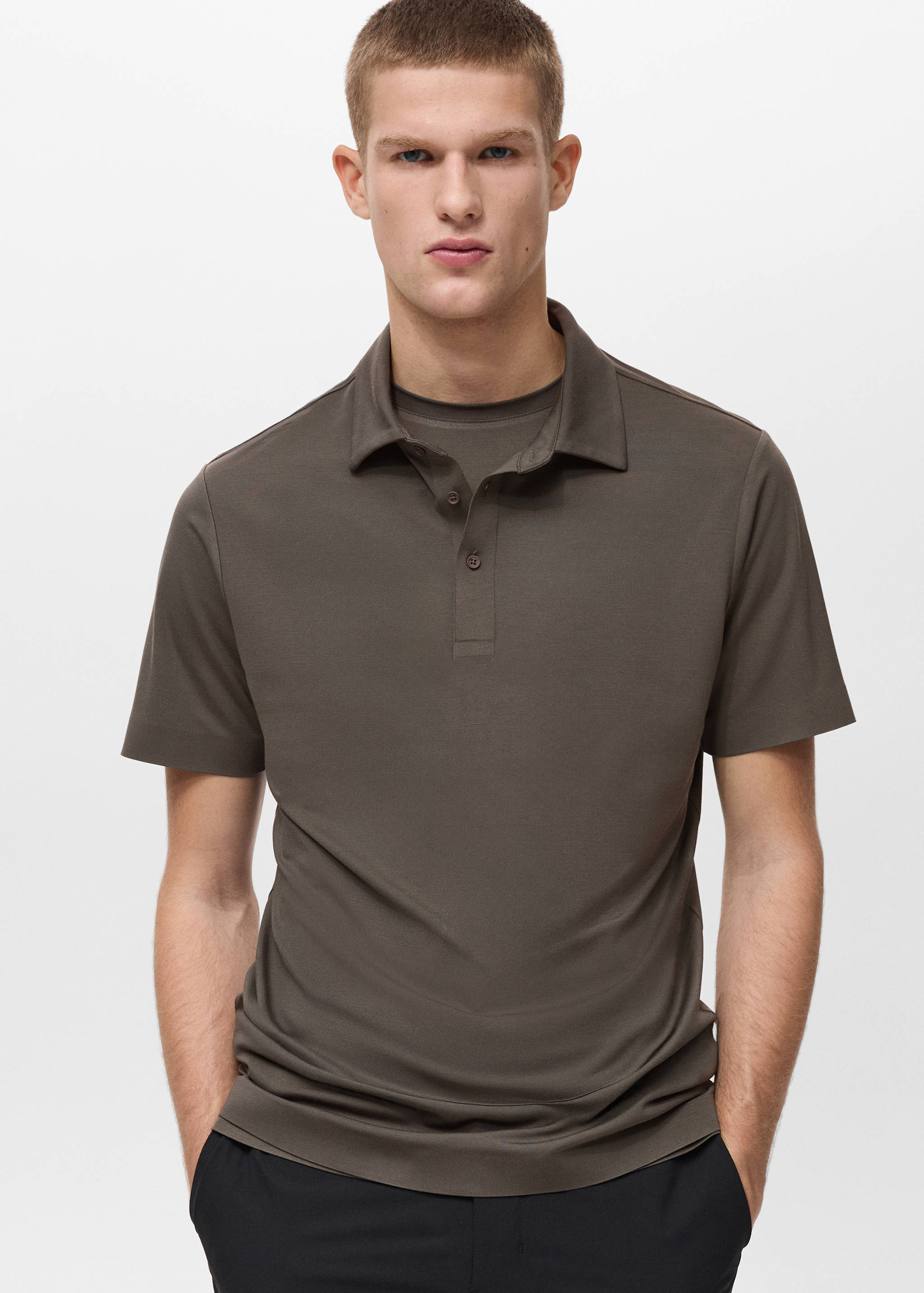 COOLMAX® slim fit polo shirt - Medium plane