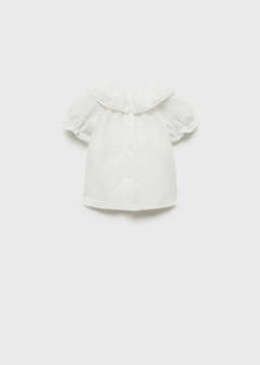 Ruffle neck blouse — Off White 3