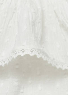 Ruffle neck blouse — Off White 4