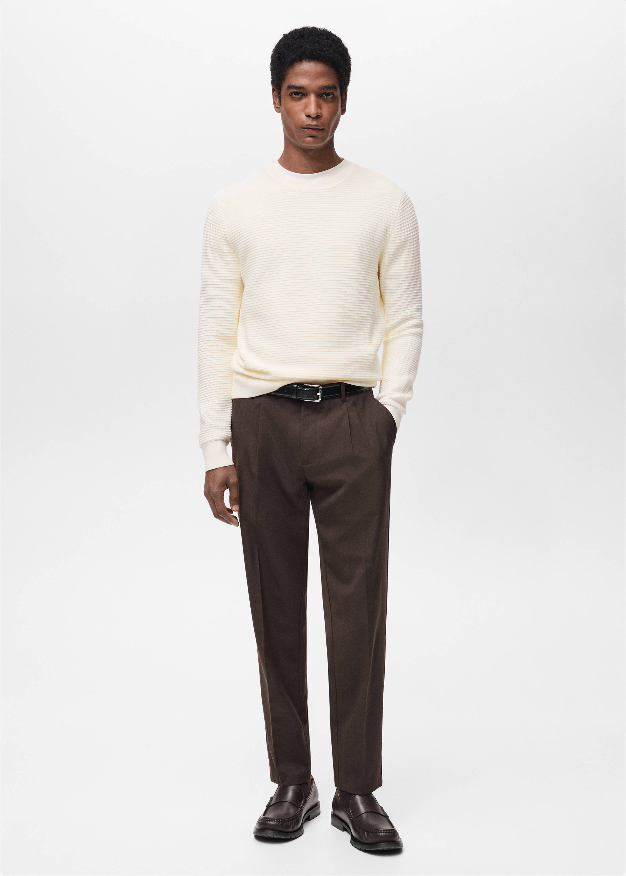 100% cotton braided sweater - General plane