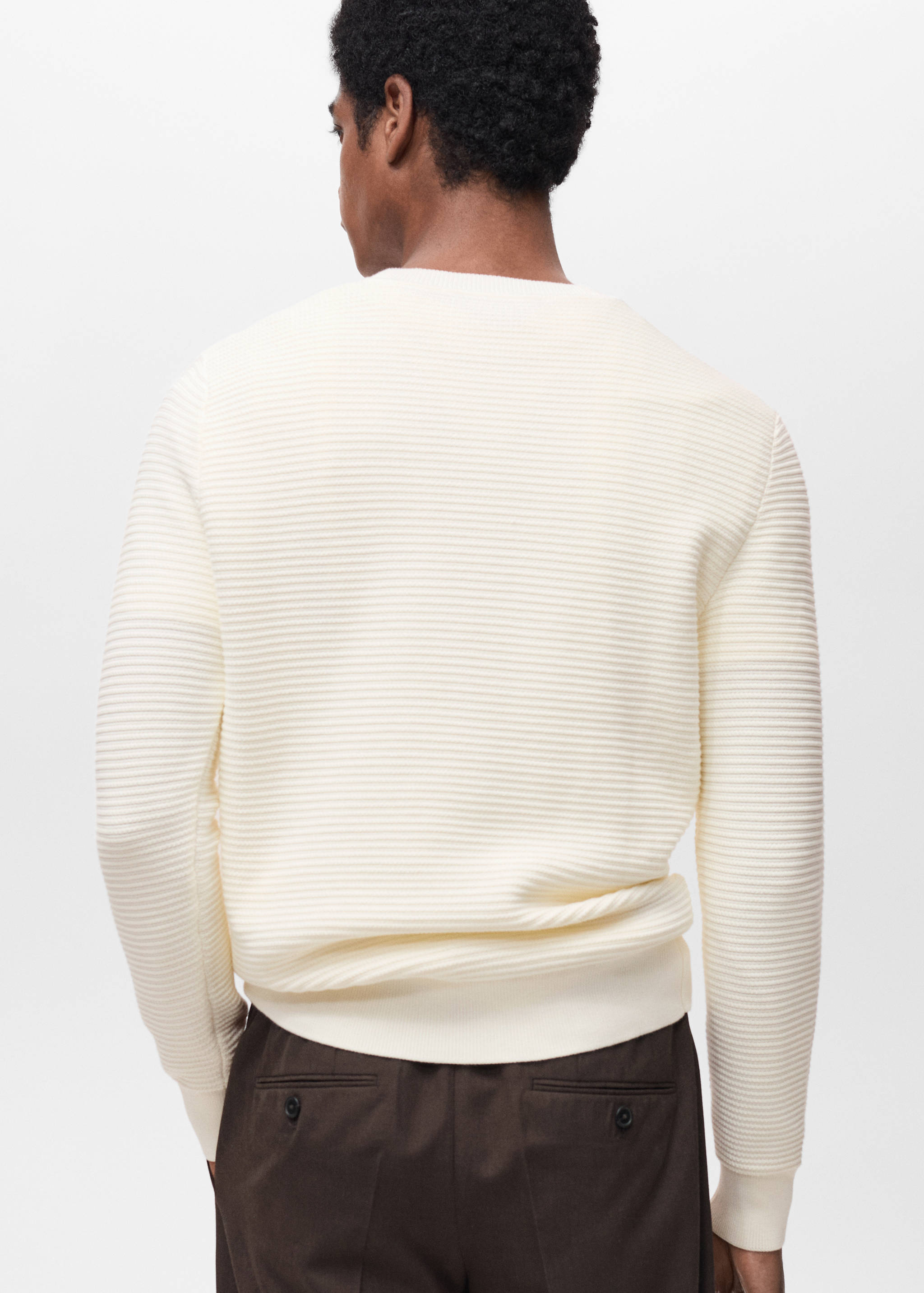100% cotton braided sweater - Reverse of the article