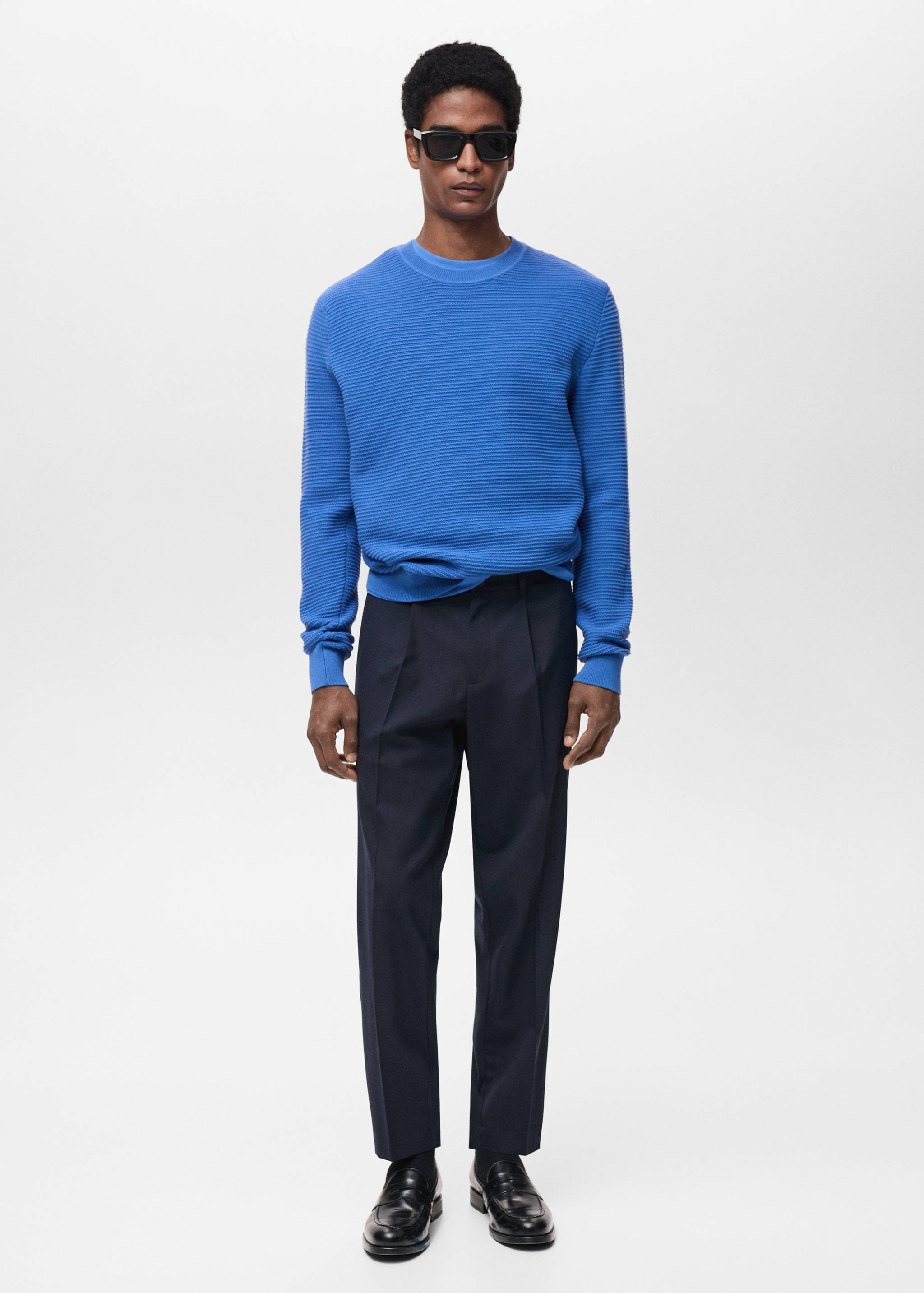 100% cotton braided sweater - General plane