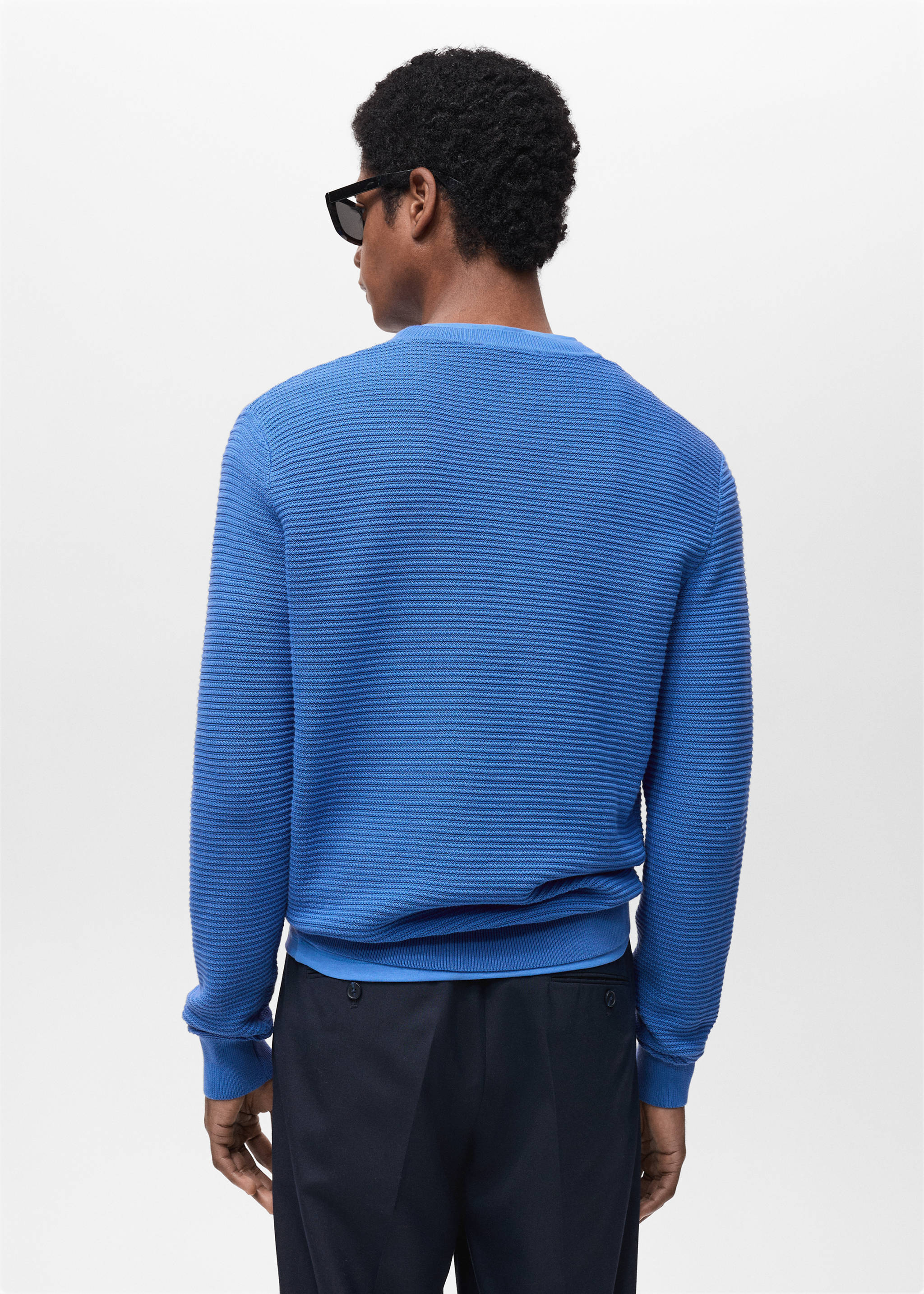 100% cotton braided sweater - Reverse of the article
