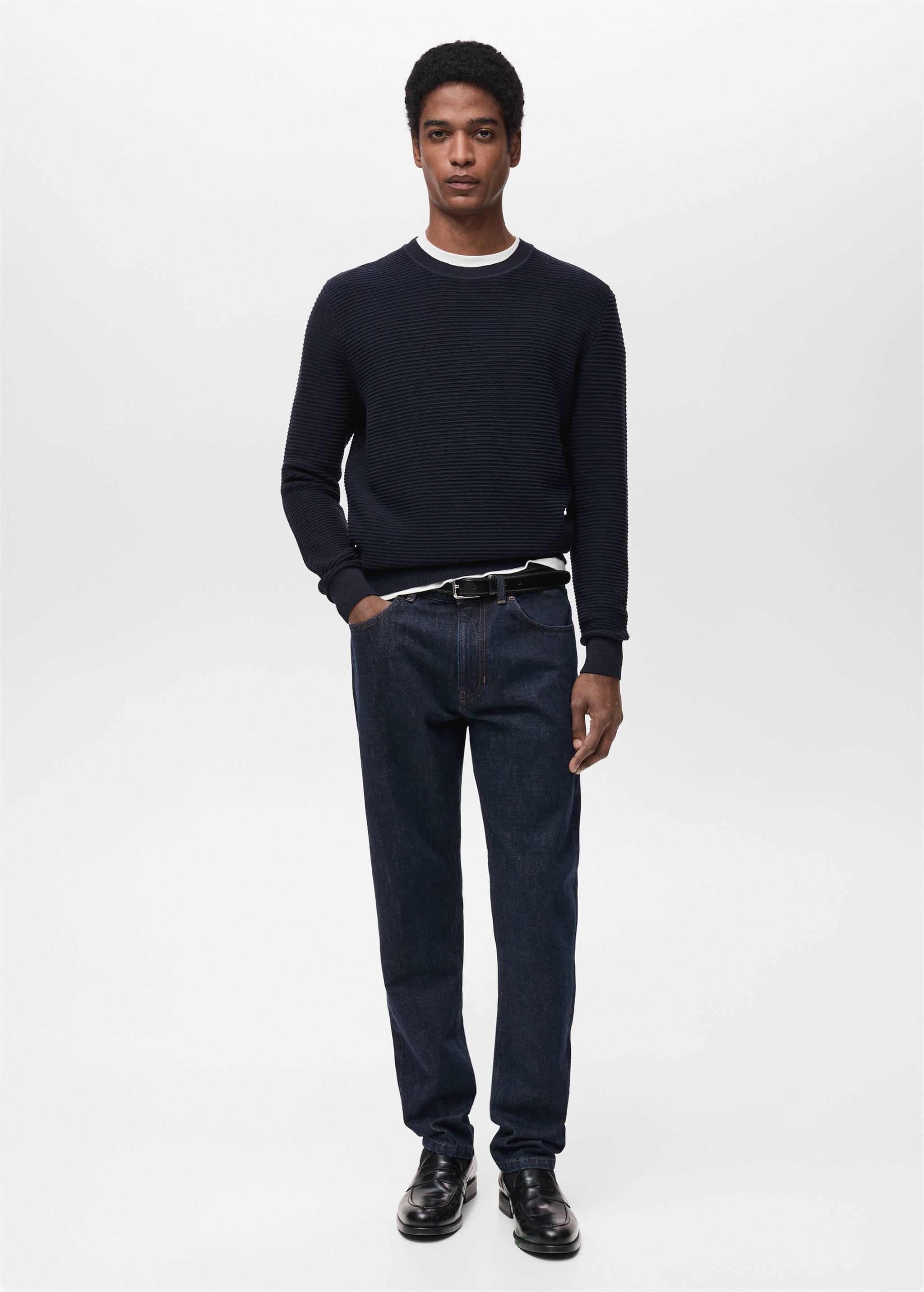 100% cotton braided sweater - General plane