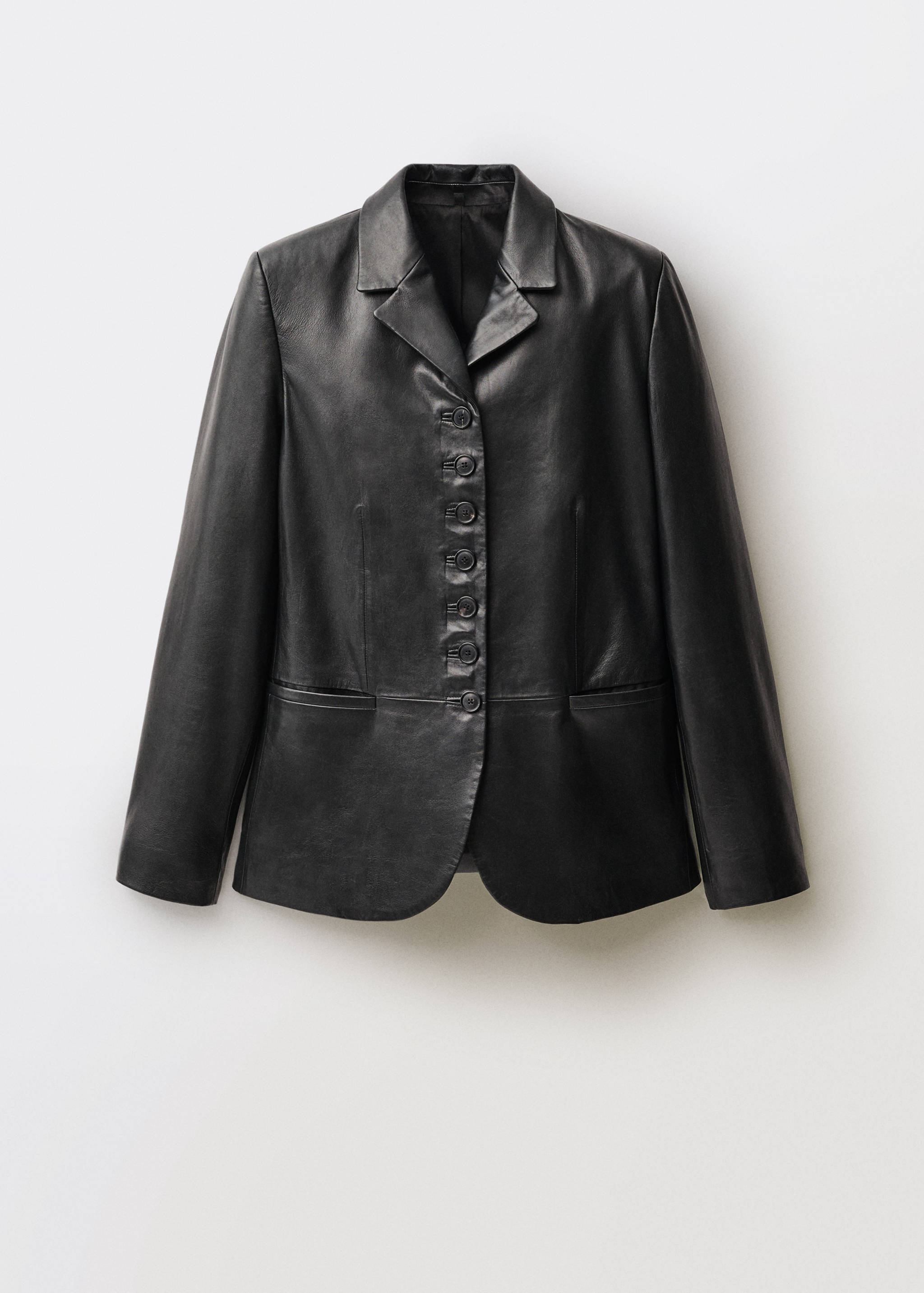Leather jacket with buttons - Article without model