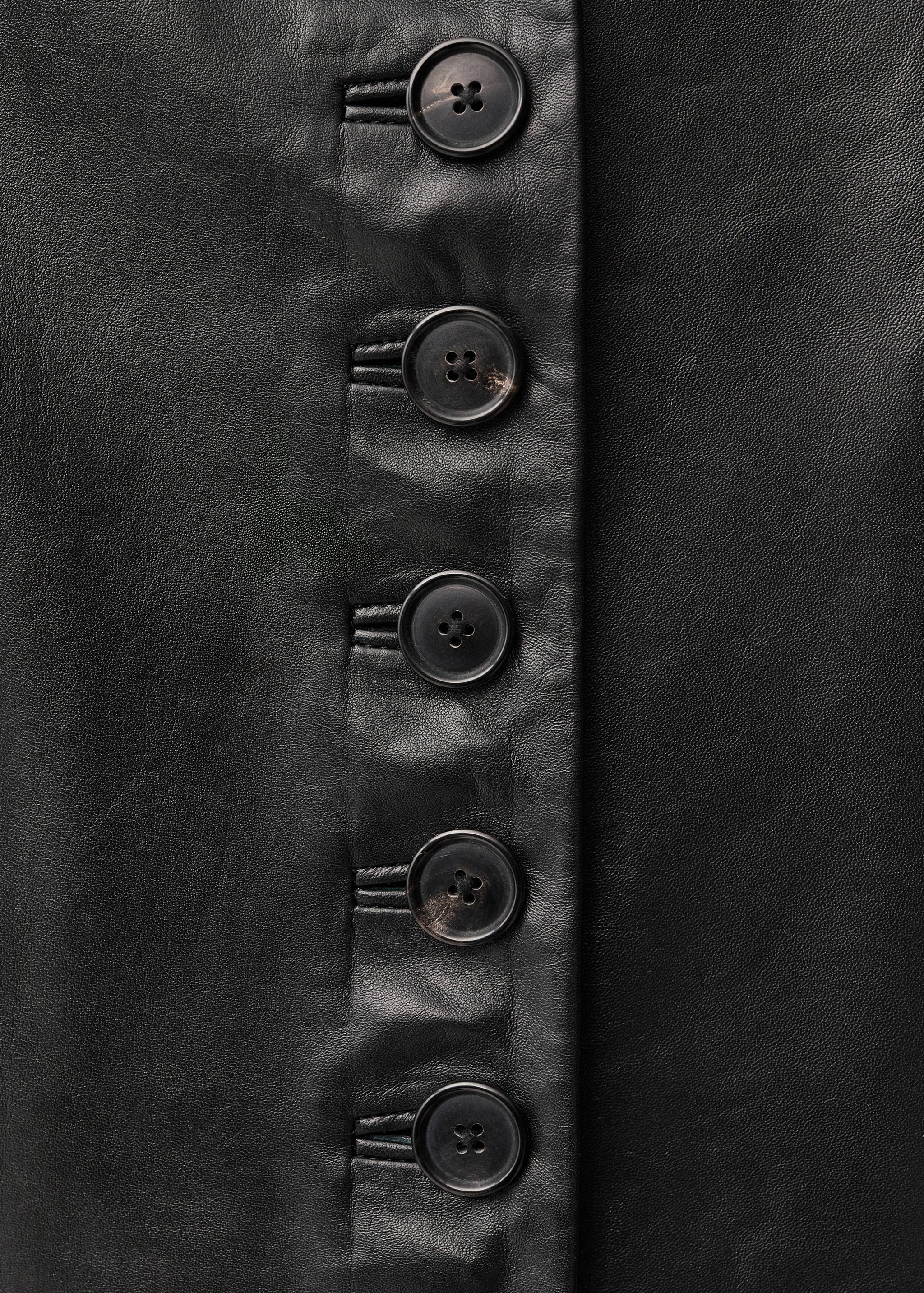 Leather jacket with buttons - Details of the article 8