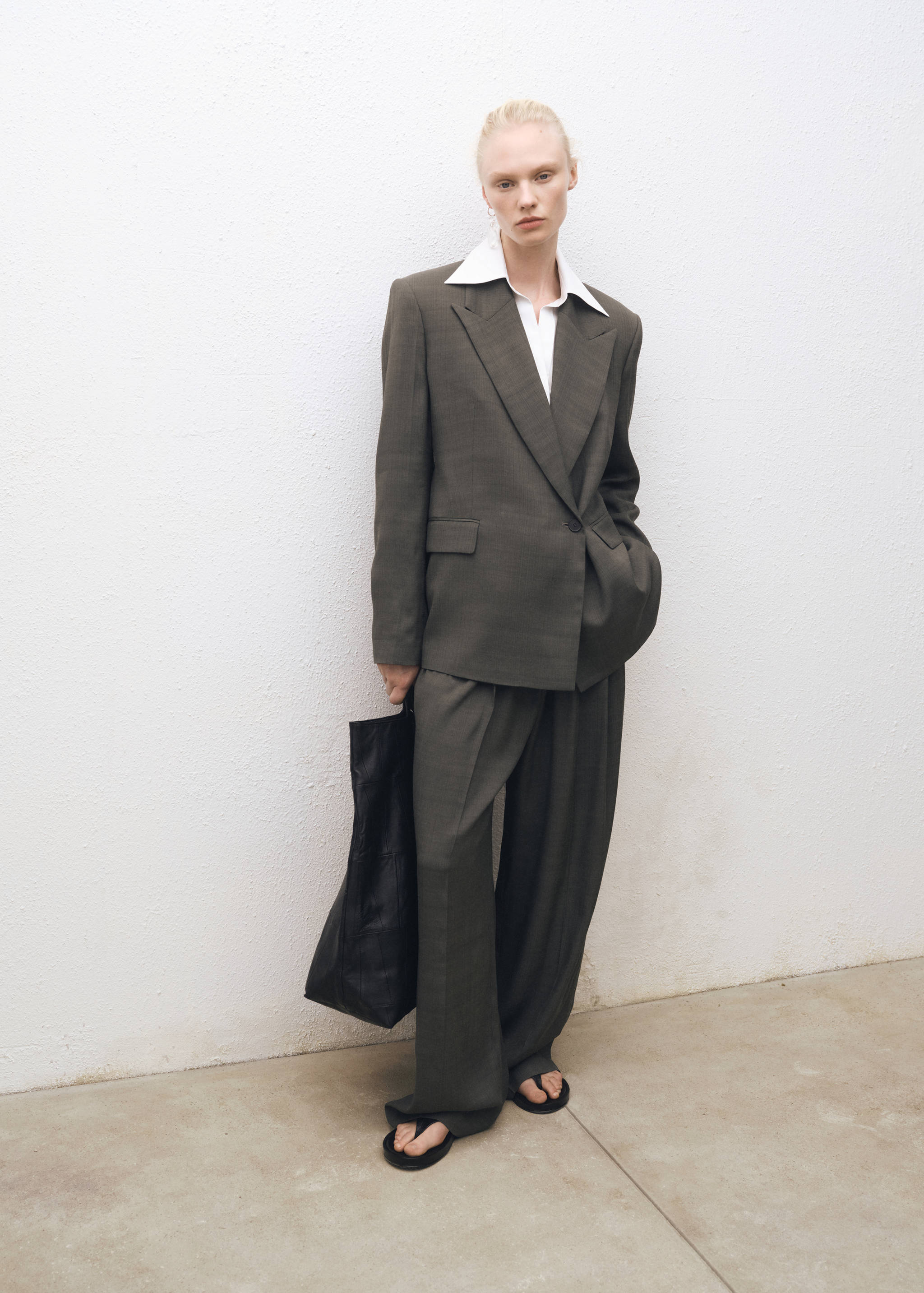 Veste costume oversize croisée - Plan général