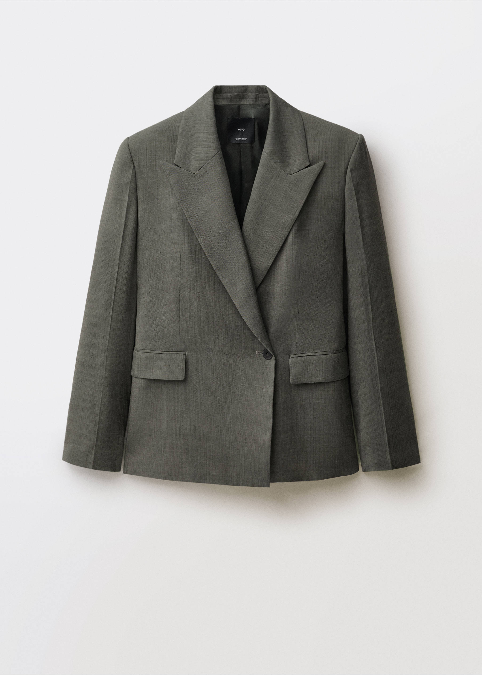 Oversized double-breasted suit jacket - Article without model, Khaki. Ref: 87054420-00.