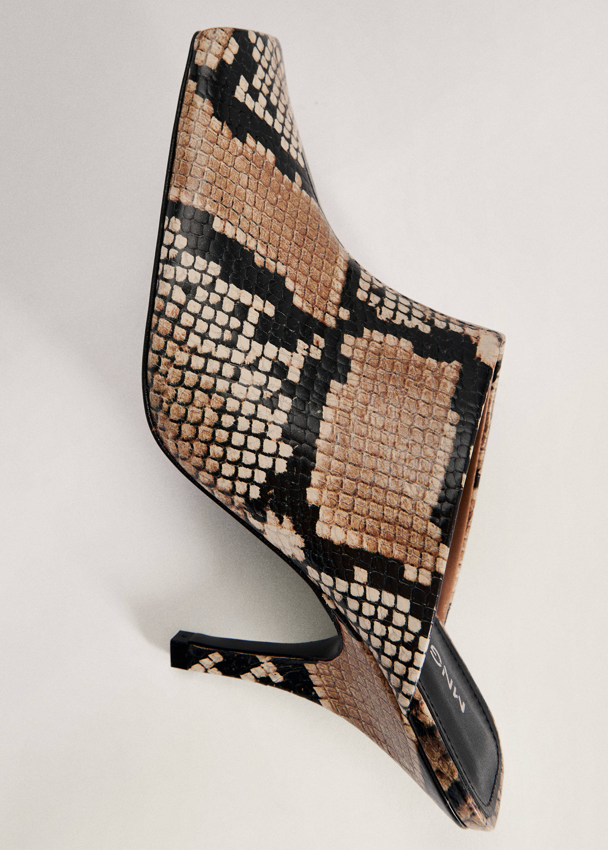 Animal-print open-back leather heeled shoes - Details of the article 5