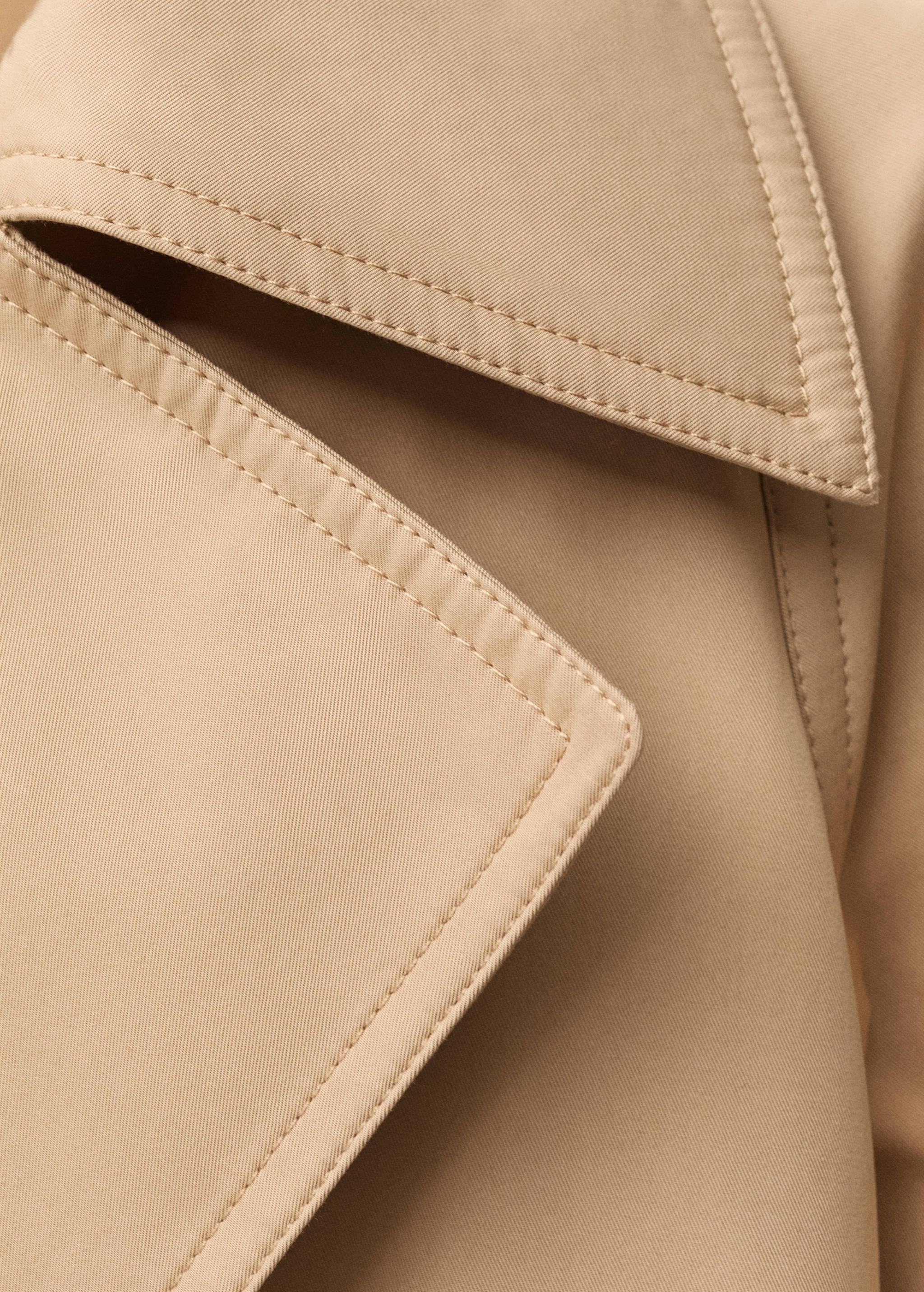 Long oversized cotton trench coat - Details of the article 8