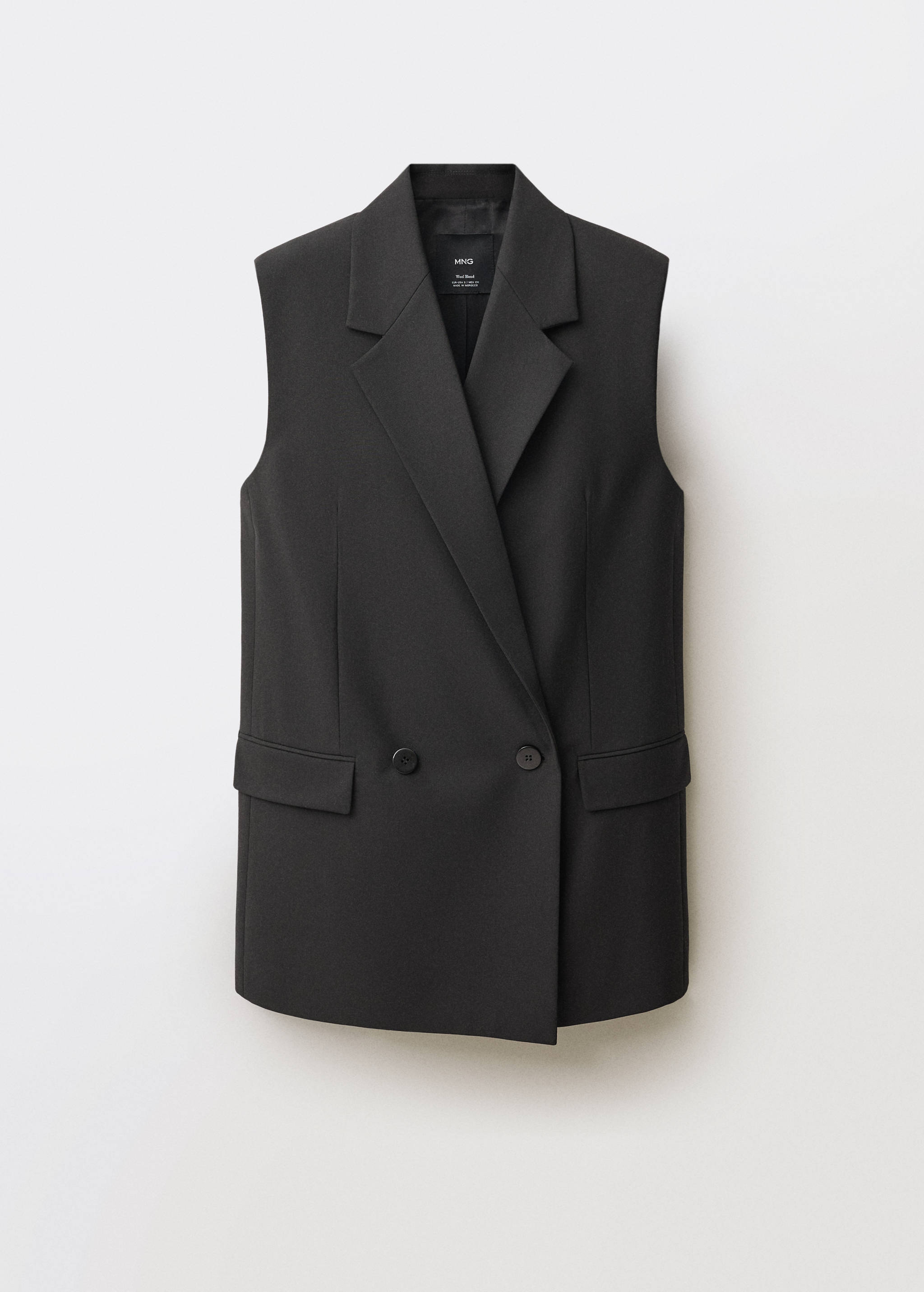 Wool-blend waistcoat with lapels - Article without model