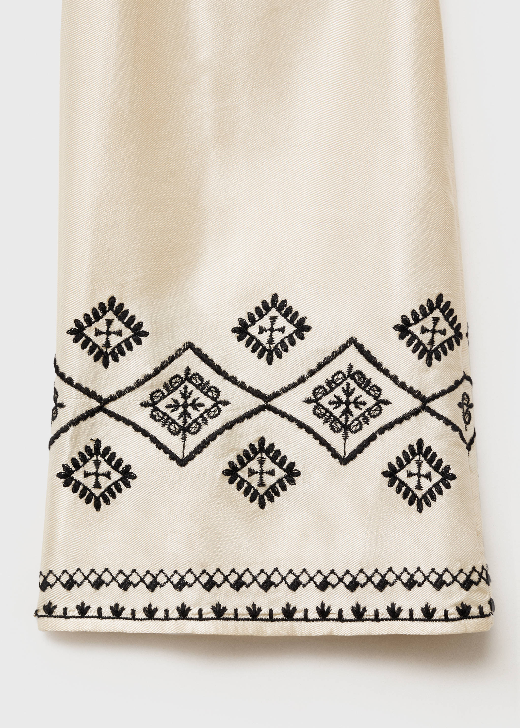 Embroidered satin blouse - Details of the article 0