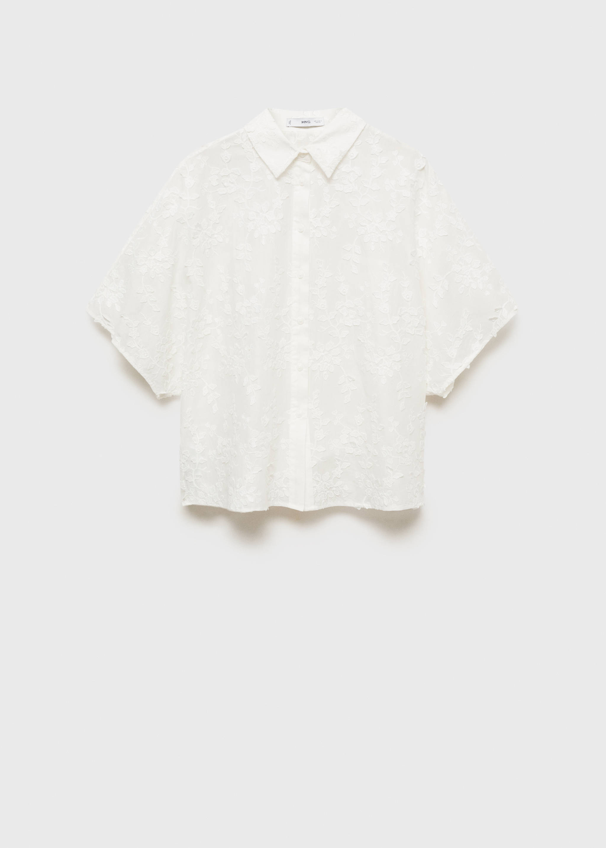 Chemise brodée manches courtes - Article sans modèle