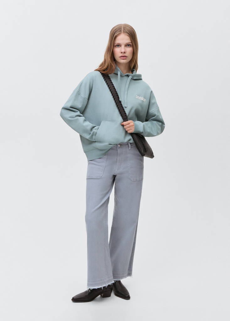 Hoodie cotton sweatshirt — Pastel Green
