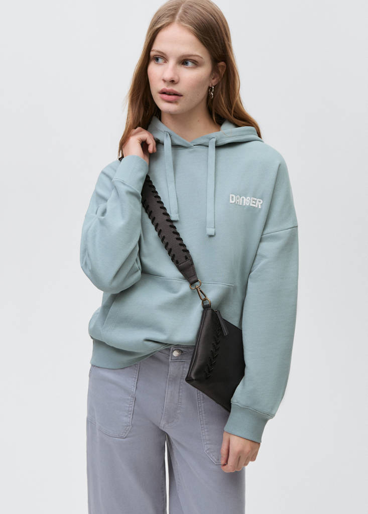 Hoodie cotton sweatshirt — Pastel Green