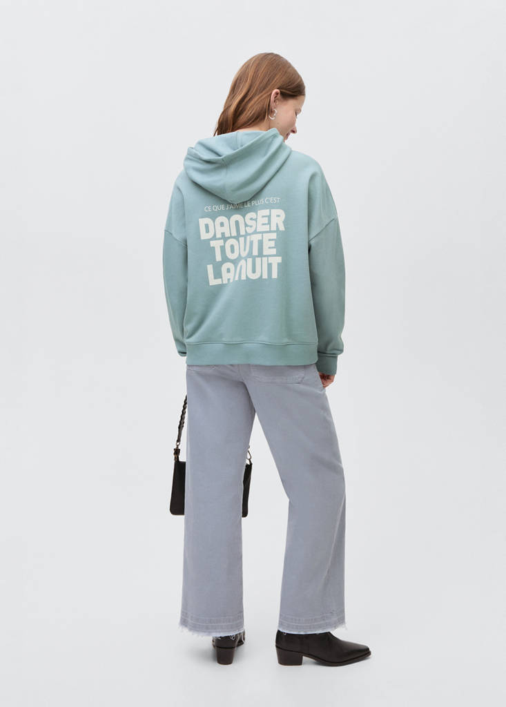 Hoodie cotton sweatshirt — Pastel Green