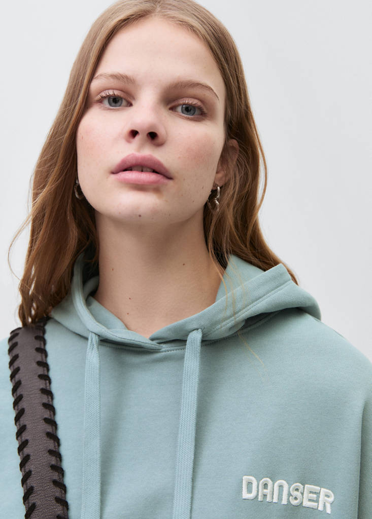 Hoodie cotton sweatshirt — Pastel Green