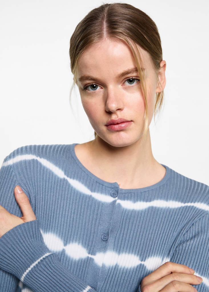 Fine-knit cardigan — Sky Blue