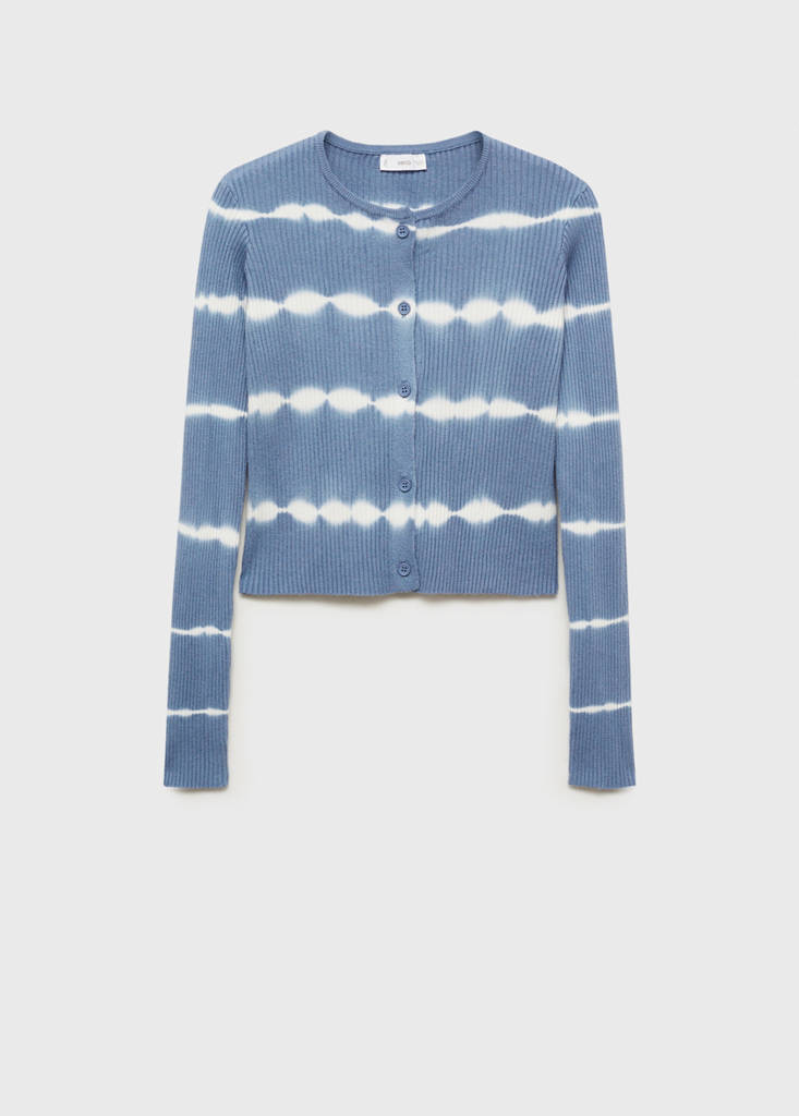 Fine-knit cardigan — Sky Blue