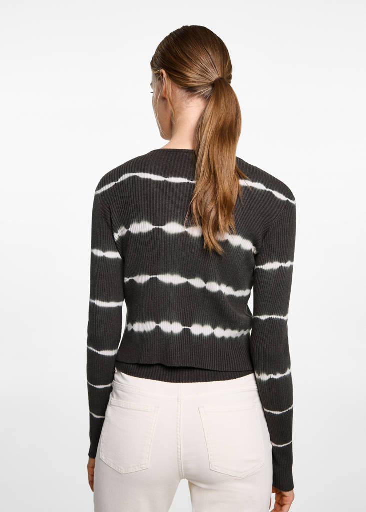 Fine-knit cardigan — Charcoal