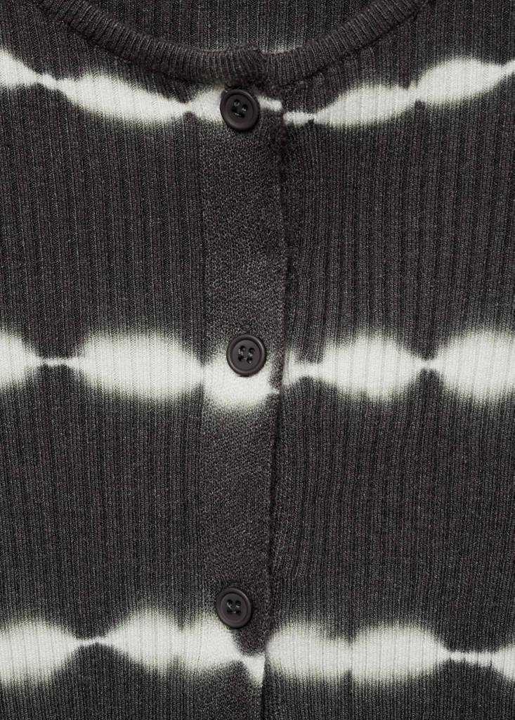 Fine-knit cardigan — Charcoal