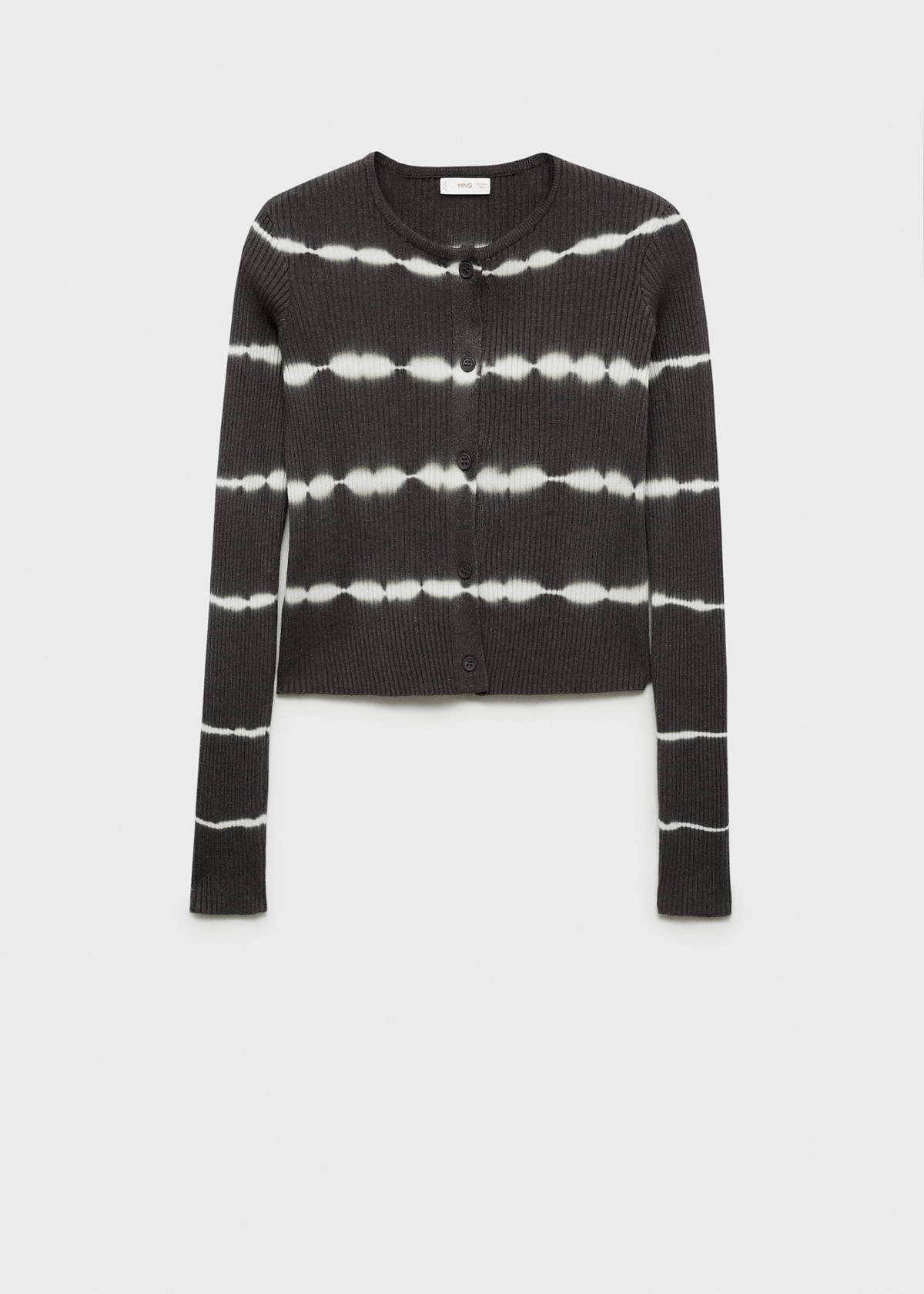 Fine-knit cardigan — Charcoal
