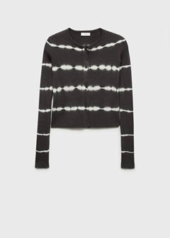 Fine-knit cardigan — Charcoal 4