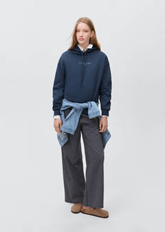 Hoodie cotton sweatshirt — Dark Navy 8
