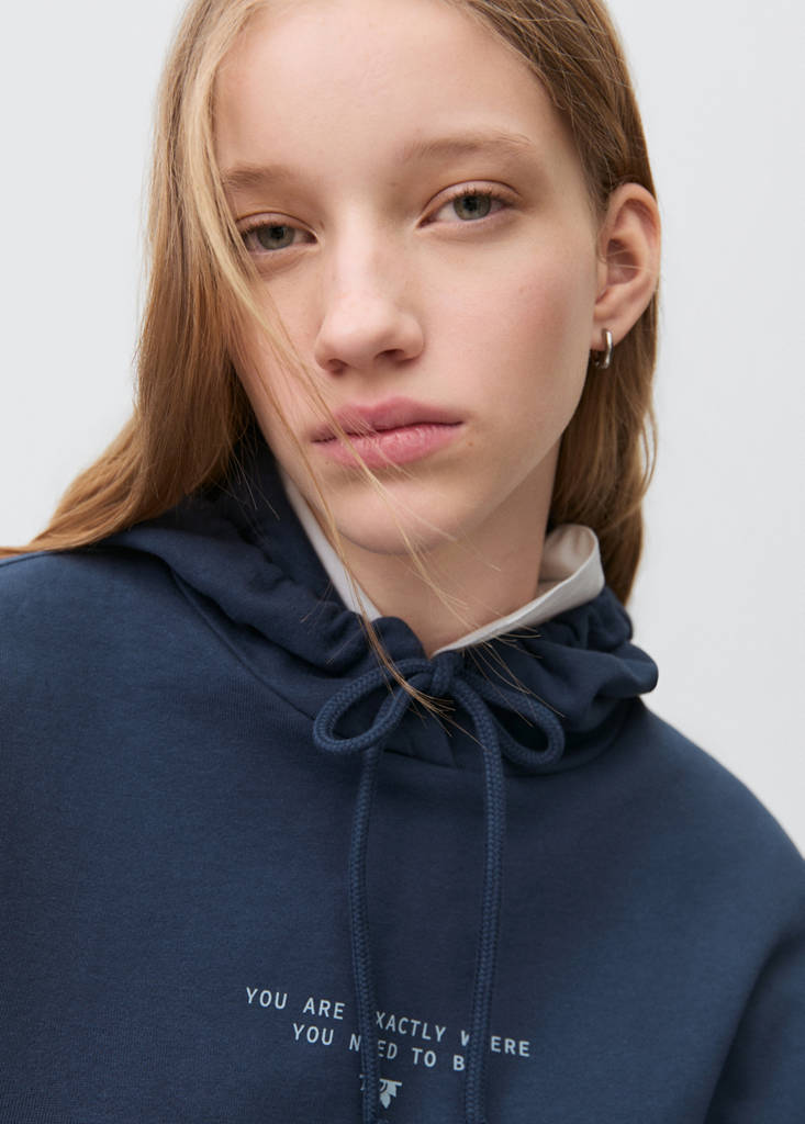 Hoodie cotton sweatshirt — Dark Navy