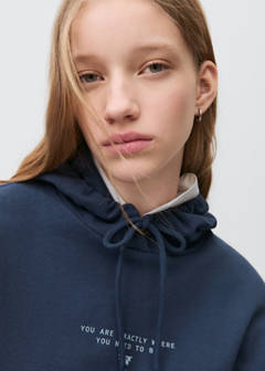 Hoodie cotton sweatshirt — Dark Navy 3