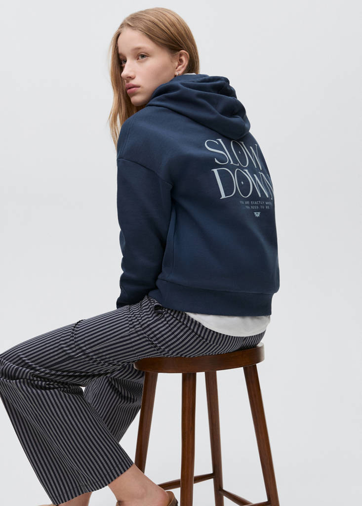 Hoodie cotton sweatshirt — Dark Navy