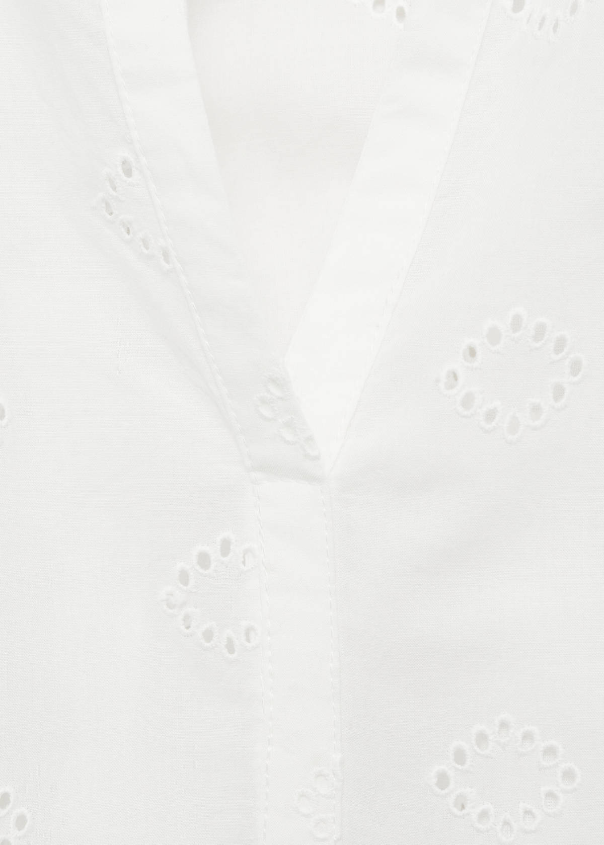 English embroidery blouse — Off White