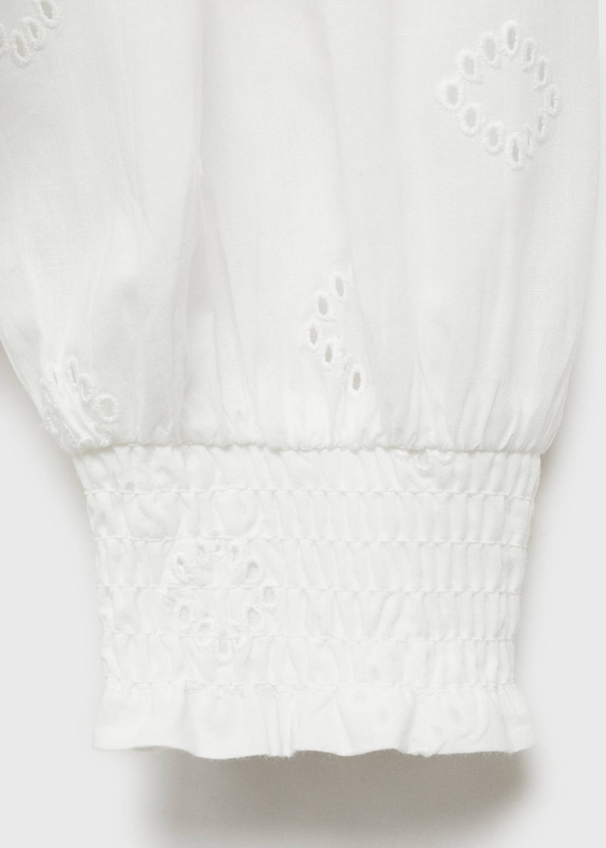 English embroidery blouse — Off White