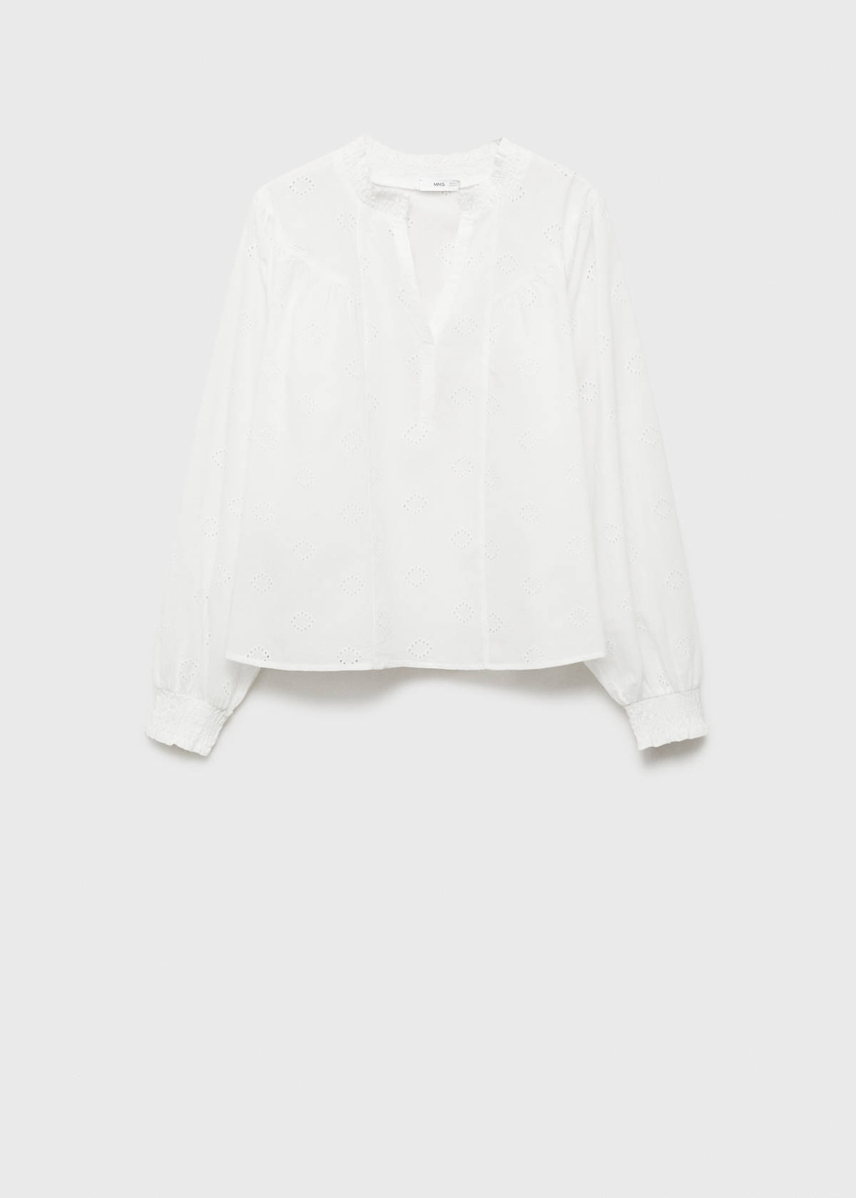English embroidery blouse — Off White