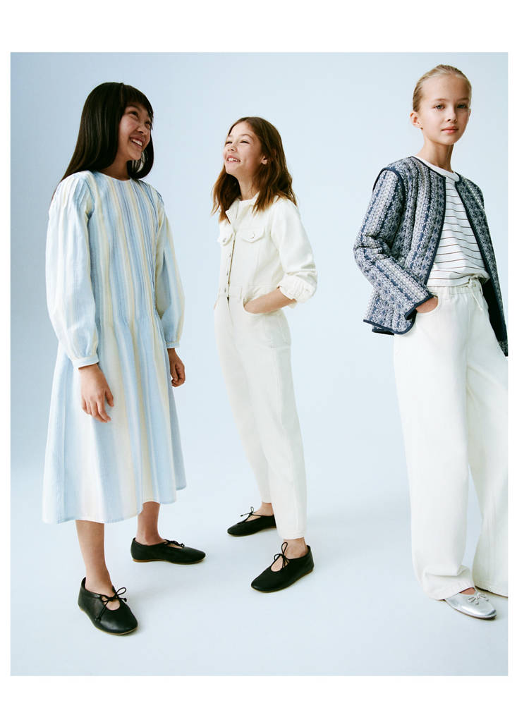 Long denim jumpsuit — Ecru